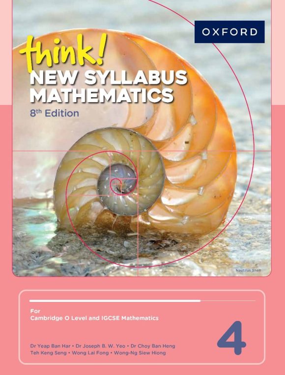 think! New Syllabus Mathematics 4 (8th edition) Skip to the end of the images gallery Skip to the beginning of the images gallery Look Inside Author: Dr Yeap Ban Har, Dr Joseph B. W. Yeo, Dr Choy Ban Heng, Teh Keng Seng, Wong Lai Fong, Wong-Ng Slew Hiong