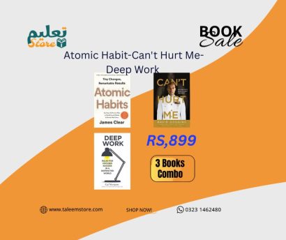 3 BOOKS  [Combo] Atomic Habit-Can't Hurt Me- Deep Work