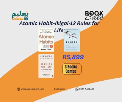 3 BOOKS [Combo] Atomic Habit-Ikigai-12 Rules for Life