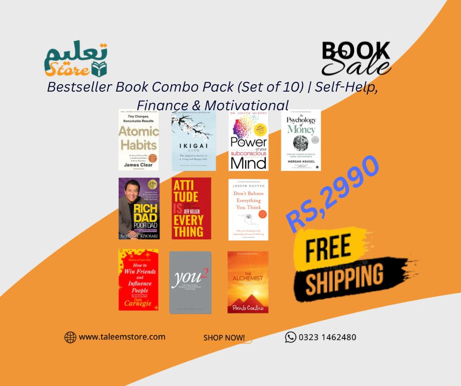 Bestseller Book Combo Pack (Set of 10) | Self-Help, Finance & Motivational