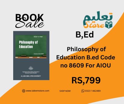 Philosophy of Education B.ed Code no 8609 For AIOU